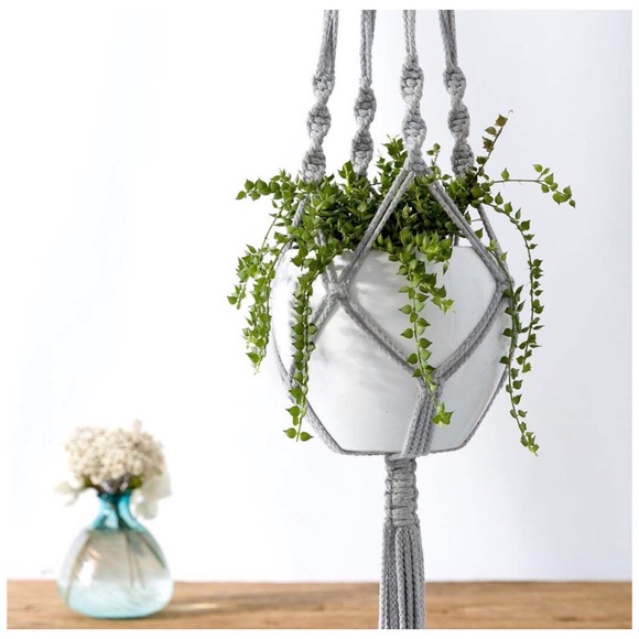 Urban Outfitters Other - Grey macrame plant hanger